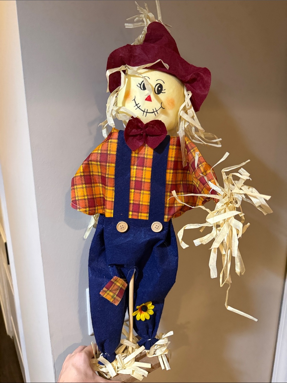 18” Scarecrow Bow - Home Decor - NWT - No Cancels